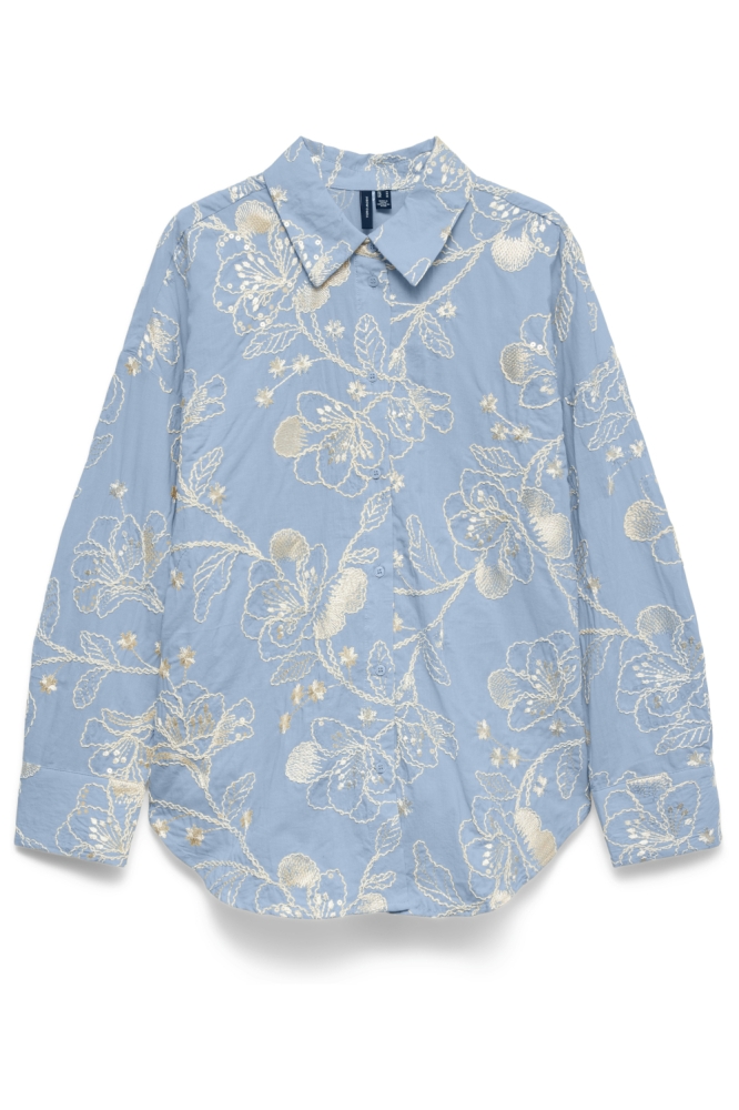 Vero Moda blauwe dames blouse | Vooraanzicht