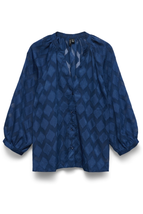 Vero Moda blauwe dames blouse | Vooraanzicht