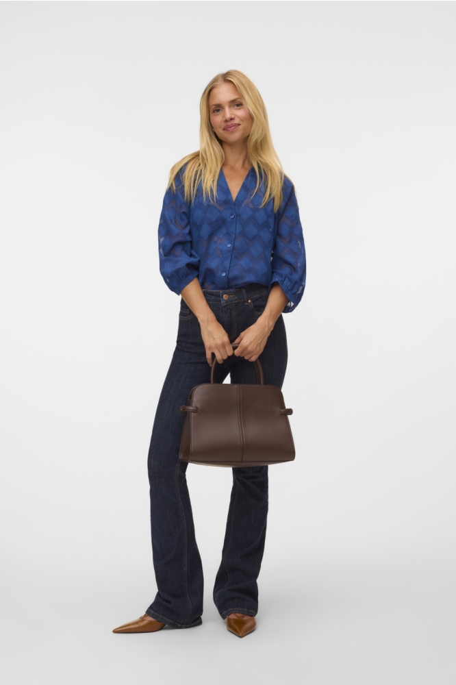 Vero Moda blauwe dames blouse | Model