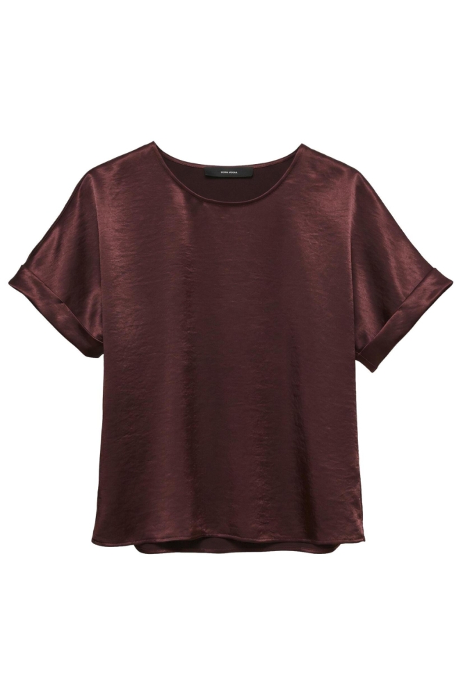 Vero Moda bordeaux dames t-shirt | Vooraanzicht