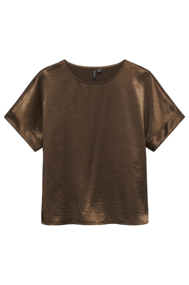 Vero Moda bruine dames t-shirt | Vooraanzicht