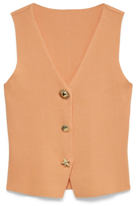 Vero Moda oranje dames top | Vooraanzicht