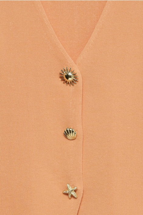 Vero Moda oranje dames top | Close up