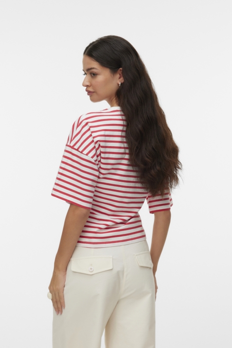 Vero Moda witte dames t-shirt | Model achteraanzicht