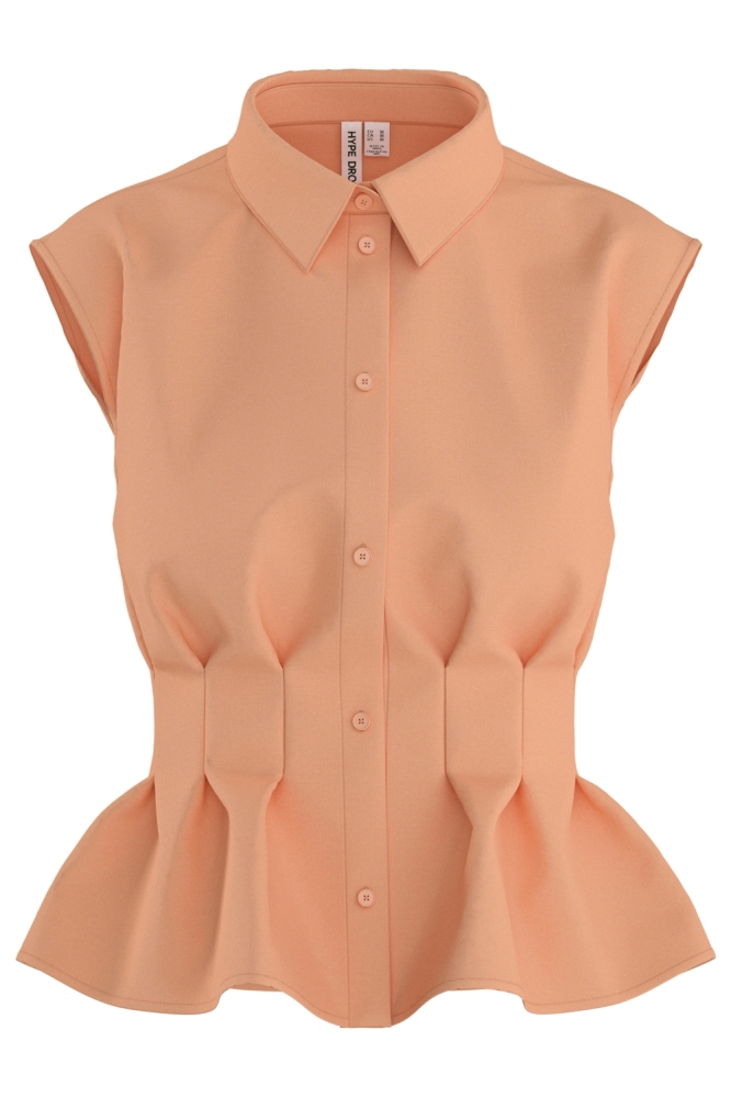 Hypedrop oranje dames blouse | Vooraanzicht