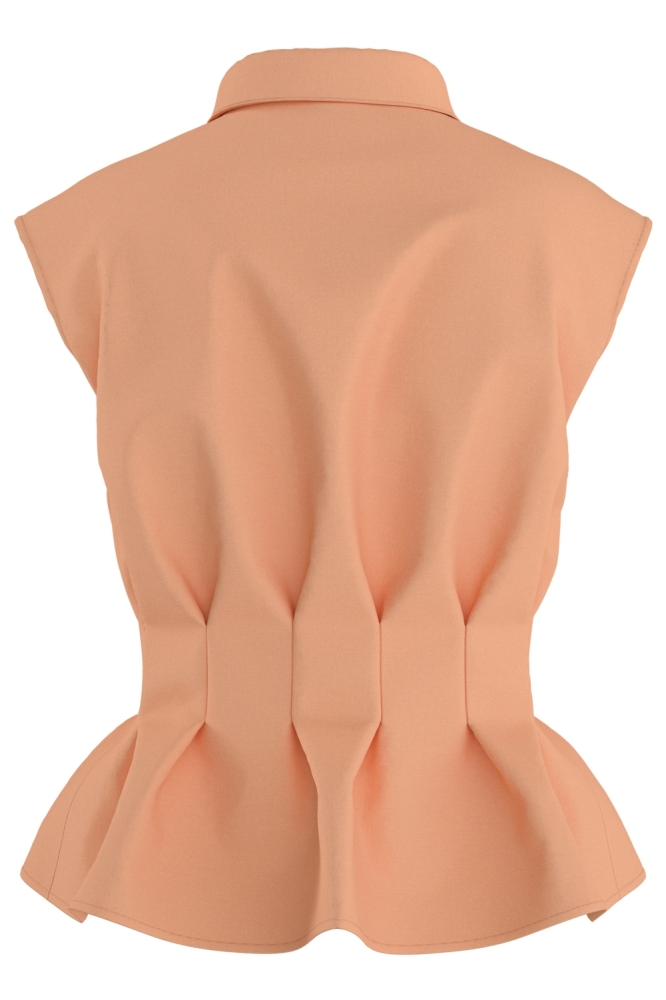 Hypedrop oranje dames blouse | Achteraanzicht