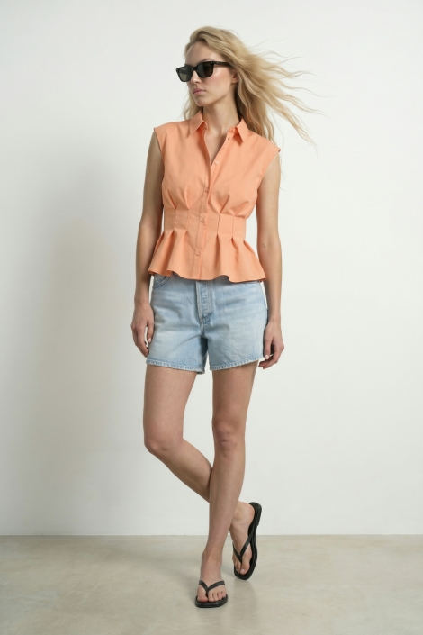 Hypedrop oranje dames blouse | Model