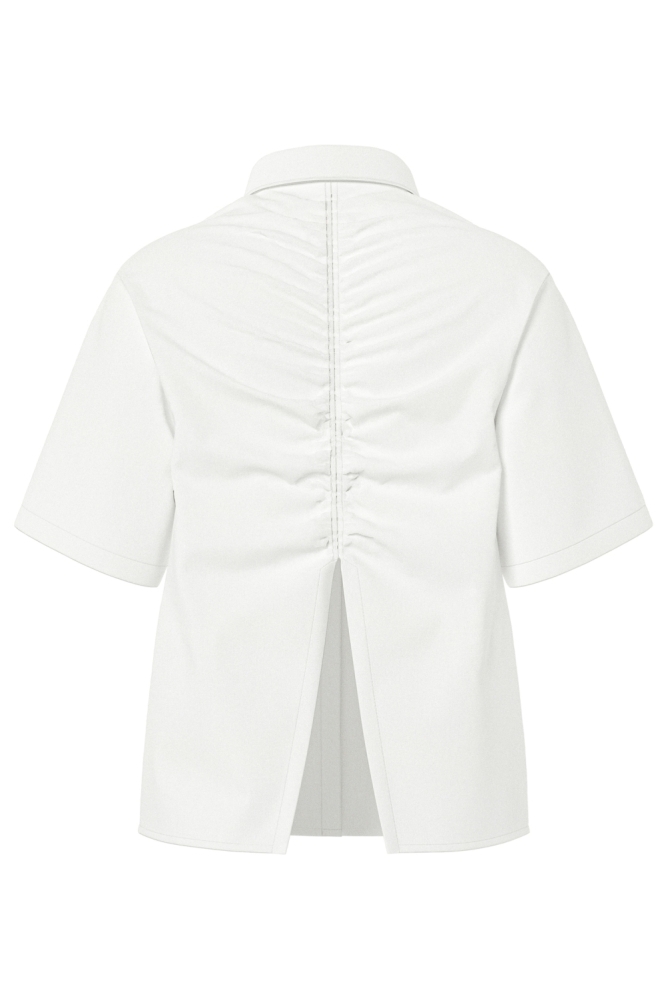 Hypedrop witte dames blouse | Achteraanzicht