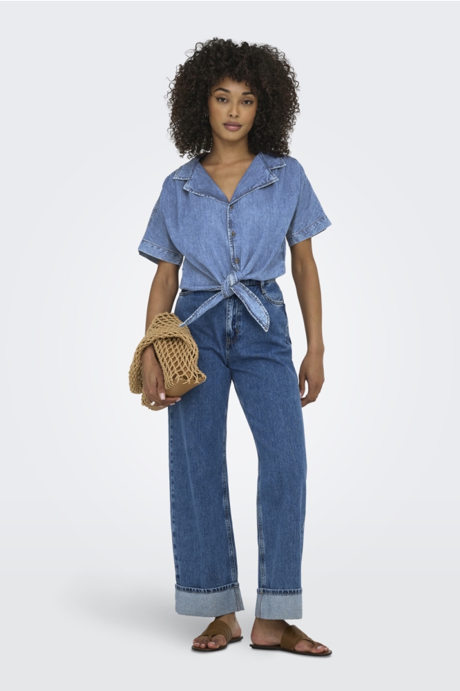 Only blauwe dames blouse | Model