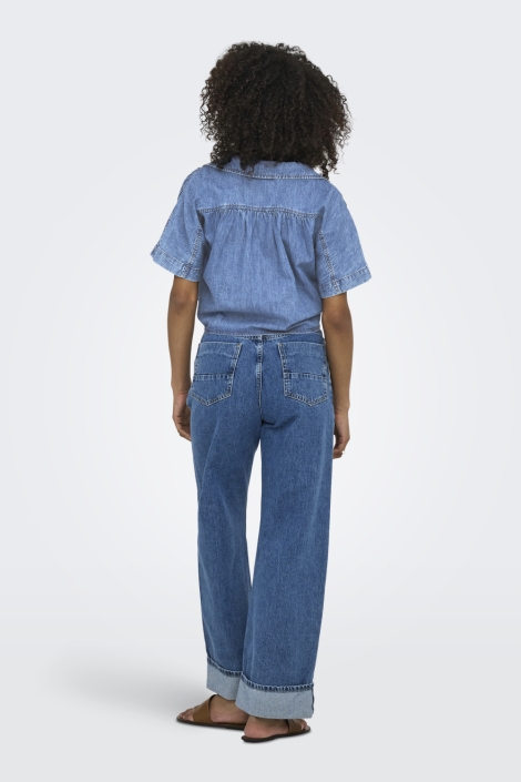 Only blauwe dames blouse | Model