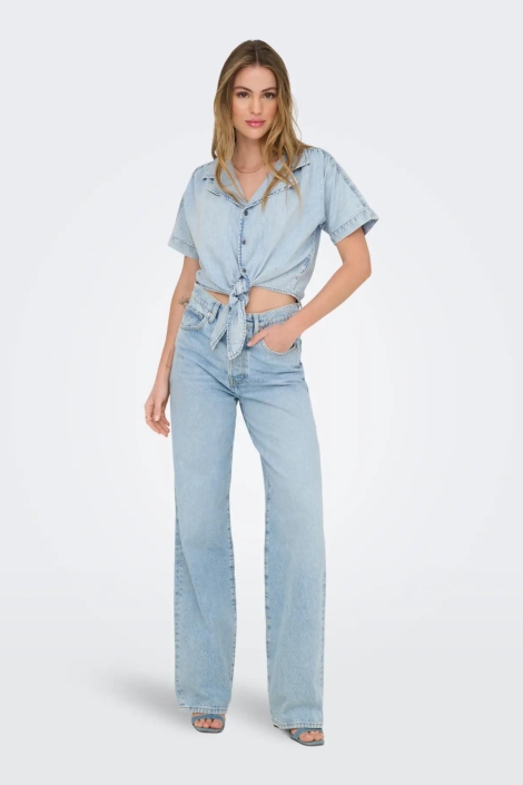 Only blauwe dames blouse | Model