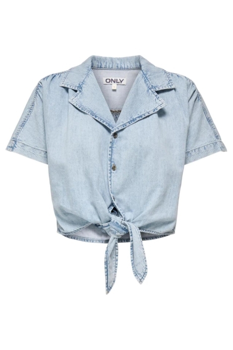 Only blauwe dames blouse | Vooraanzicht