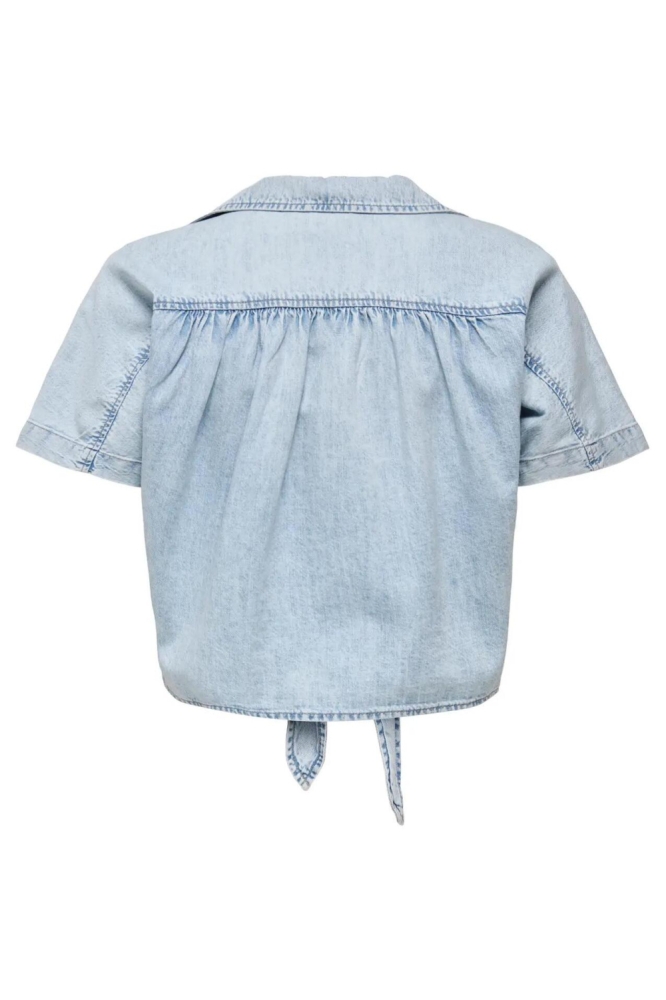 Only blauwe dames blouse | Achteraanzicht