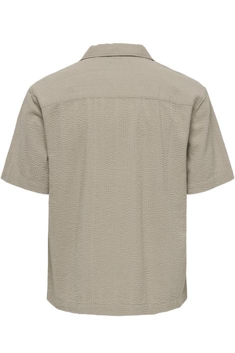 Only & Sons camel heren overhemd | Achteraanzicht