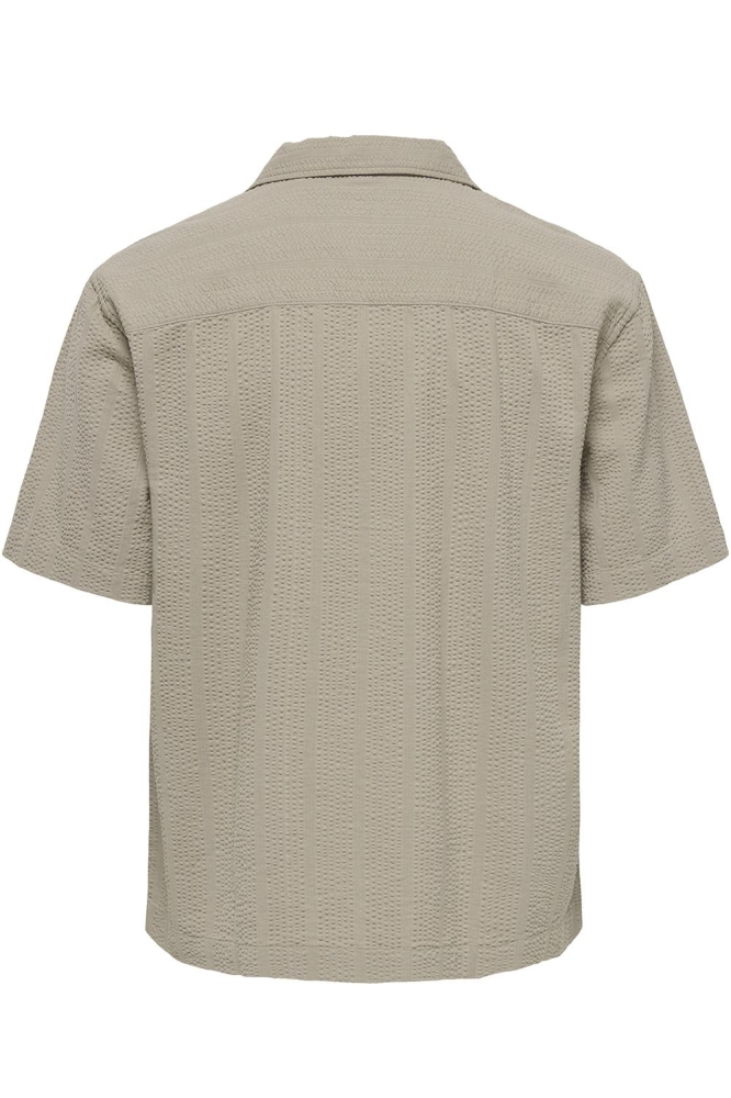 Only & Sons camel heren overhemd | Achteraanzicht