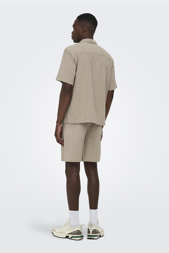 Only & Sons camel heren overhemd | Model