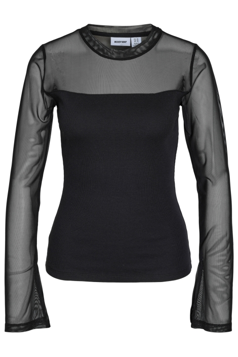 Noisy may zwarte dames t-shirt | Vooraanzicht