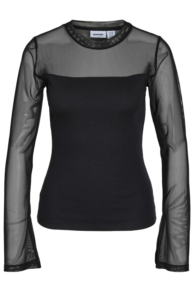 Noisy may zwarte dames t-shirt | Vooraanzicht
