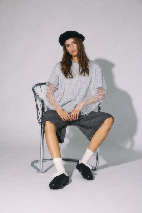 Noisy may grijze dames t-shirt | Model