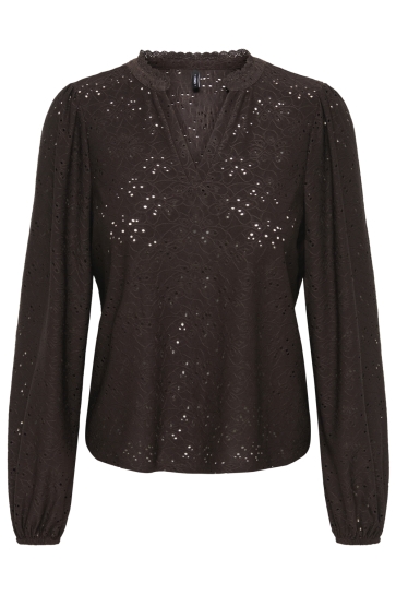 Only onlsmilla l/s v-neck lace top jrs Bruin