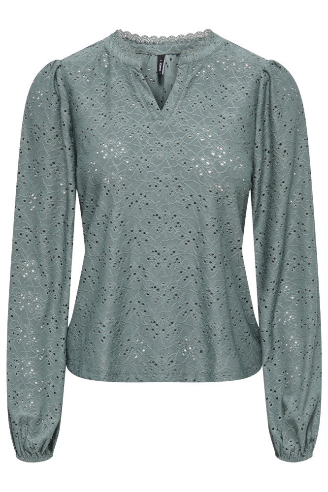 Only groene dames t-shirt | Vooraanzicht