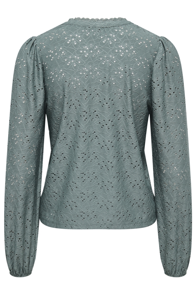 Only groene dames t-shirt | Achteraanzicht