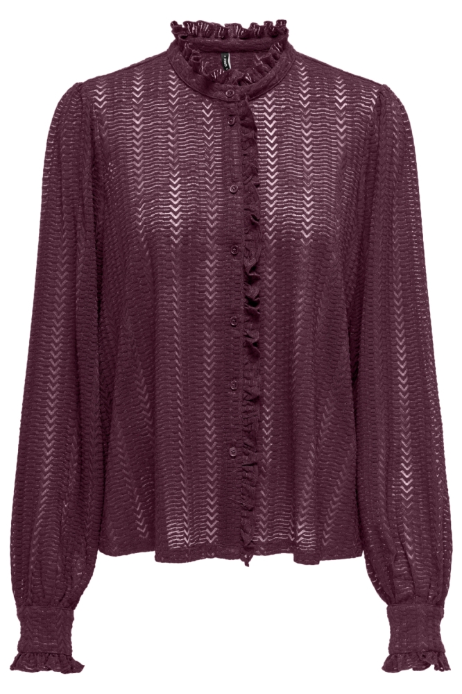 Only bordeaux dames blouse | Vooraanzicht