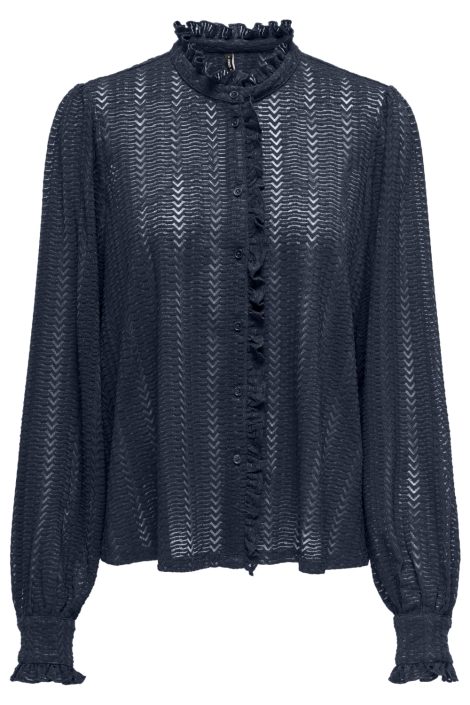 Only blauwe dames blouse | Vooraanzicht