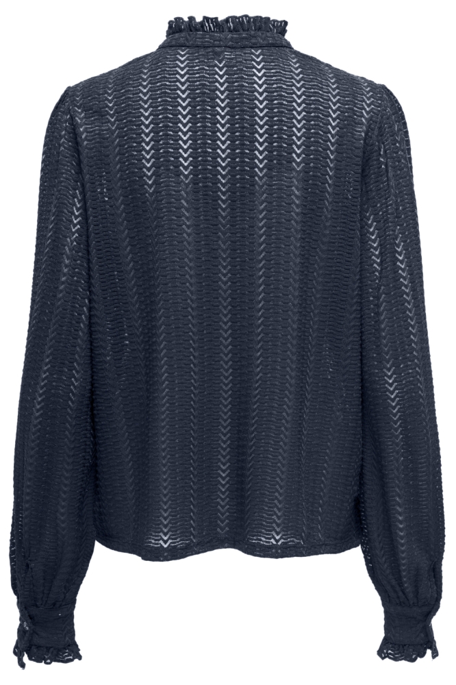 Only blauwe dames blouse | Achteraanzicht