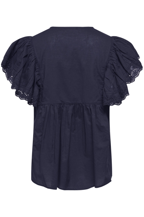 Jacqueline de Yong blauwe dames blouse | Achteraanzicht