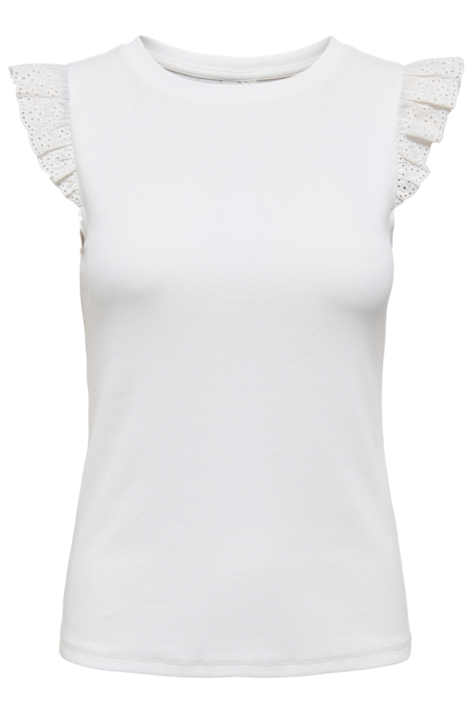 Jacqueline de Yong witte dames top | Vooraanzicht
