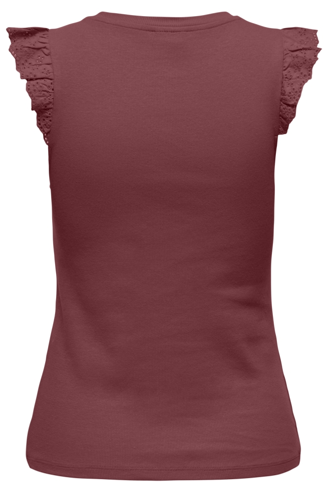 Jacqueline de Yong bordeaux dames top | Achteraanzicht