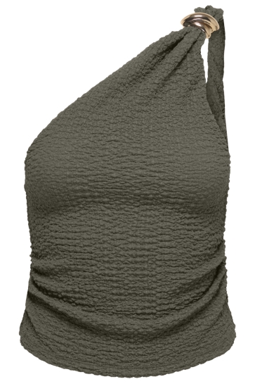 Only onlerikka assymetric crinkle top pn Groen
