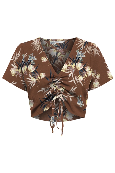 Only camel dames t-shirt | Vooraanzicht