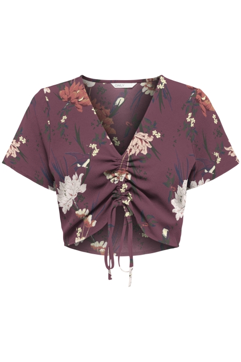 Only roze dames t-shirt | Vooraanzicht
