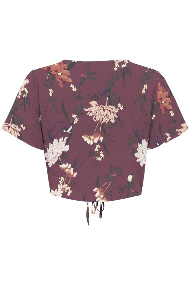 Only roze dames t-shirt | Achteraanzicht