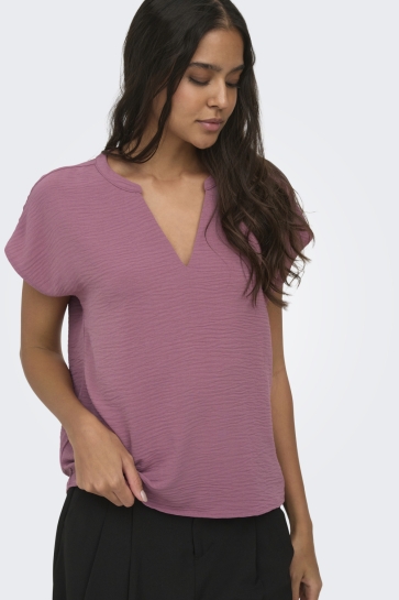 Jacqueline de Yong T-shirt JDYLION LIFE S/S TOP WVN NOOS 15249287 Deco Rose