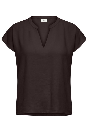 Jacqueline de Yong T-shirt JDYLION LIFE S/S TOP WVN NOOS 15249287 Chocolate Torte