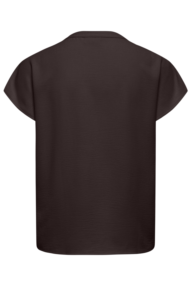Jacqueline de Yong bruine dames t-shirt | Achteraanzicht