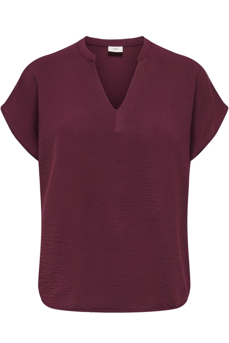 Jacqueline de Yong bordeaux dames t-shirt | Vooraanzicht