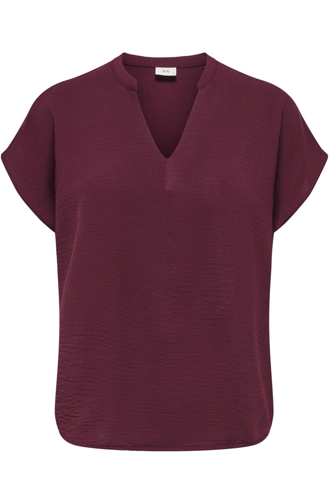 Jacqueline de Yong bordeaux dames t-shirt | Vooraanzicht