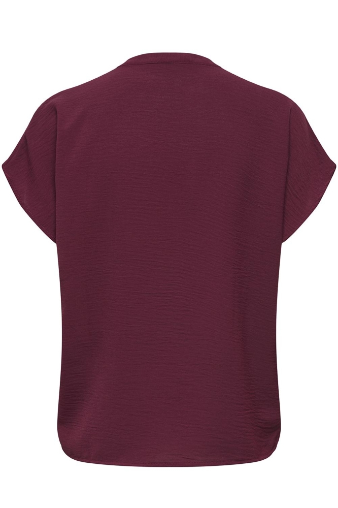 Jacqueline de Yong bordeaux dames t-shirt | Achteraanzicht