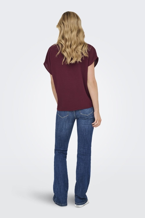 Jacqueline de Yong bordeaux dames t-shirt | Model