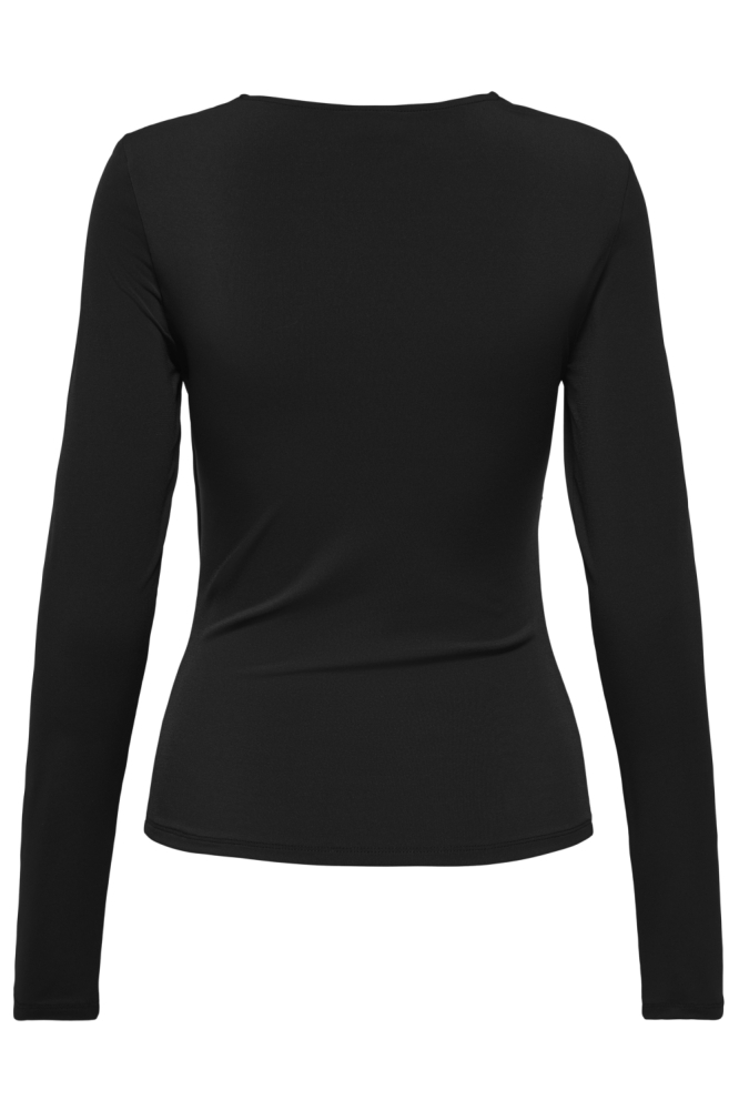 Jacqueline de Yong zwarte dames t-shirt | Achteraanzicht