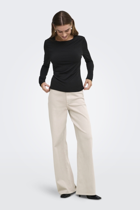 Jacqueline de Yong zwarte dames t-shirt | Model