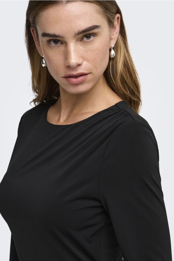 Jacqueline de Yong zwarte dames t-shirt | Close up