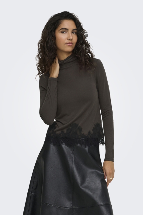 Jacqueline de Yong bruine dames top | Vooraanzicht
