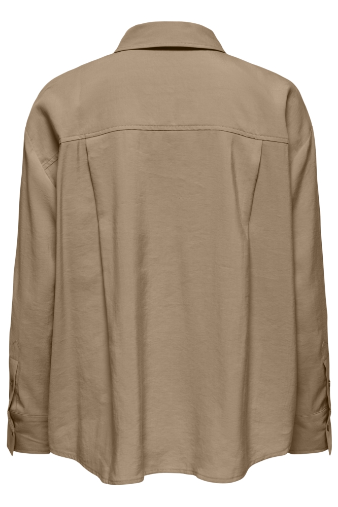 Jacqueline de Yong camel dames blouse | Achteraanzicht