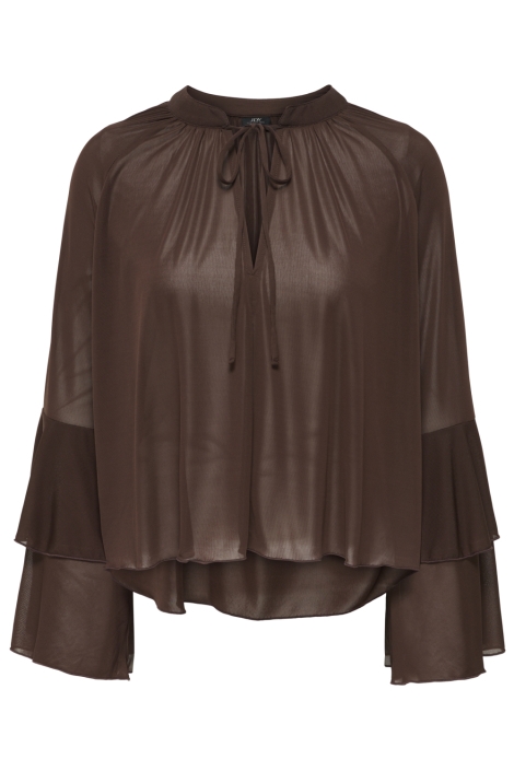 Jacqueline de Yong bruine dames blouse | Vooraanzicht