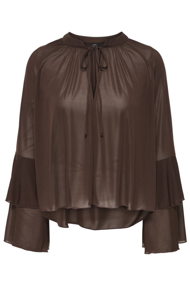 Jacqueline de Yong bruine dames blouse | Vooraanzicht